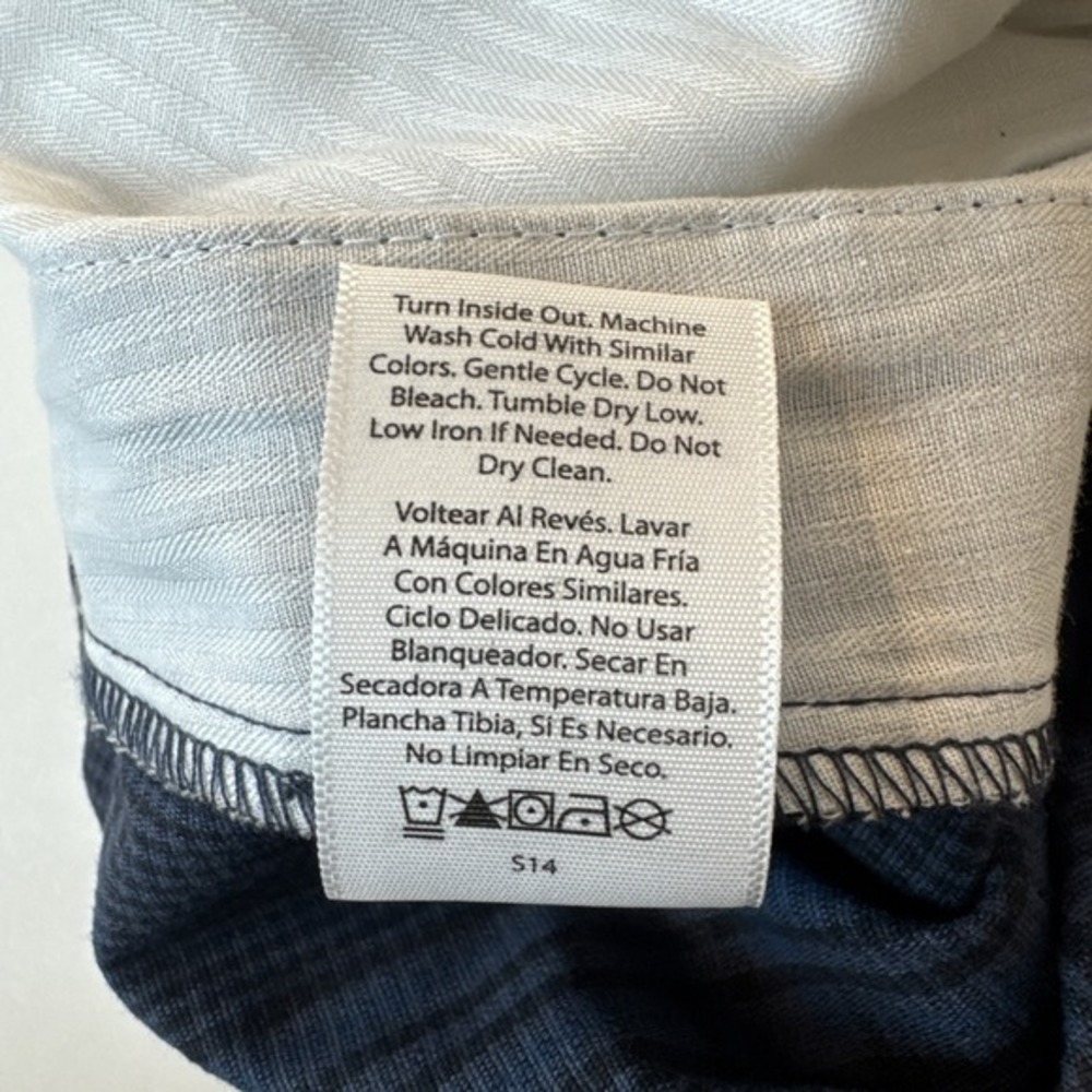 NWT Free Assembly Crop Kick Flare Trouser Women Size 2 Blue Plaid Cotton Stretch - Picture 14 of 15